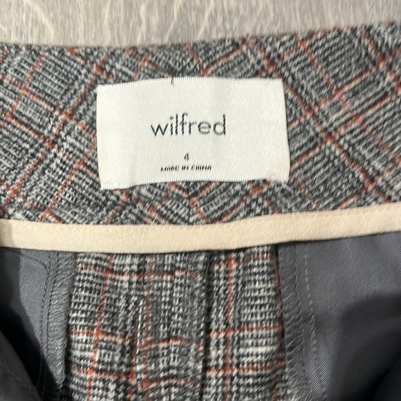 Wilfred new tie front (no belt) wool paint in plaid - size 4 - Picture 4 of 9